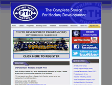Tablet Screenshot of primetimehockey.com